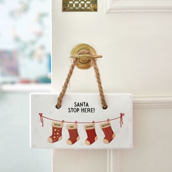 Personalised Christmas Stocking Family Sign, 3 of 3