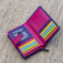 Purple Multi Colour Leather Purse Wallet Rfid, thumbnail 9 of 11