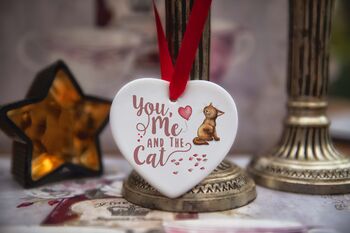 Cat Breed You Me And The Cat Ceramic Heart, 5 of 8