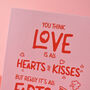 Real Love 'Farts And Dishes' Funny Valentines Card, thumbnail 7 of 7