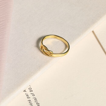 Friendship Knot Ring In 18ct Gold Vermeil, 2 of 6