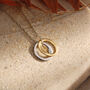 Organic Personalised Initial Hoop Necklace In Silver Or Gold, thumbnail 8 of 8