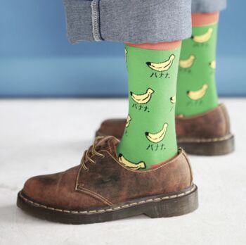 Green Banana Socks For Men, 4 of 4