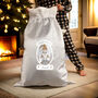Personalised Silver Grey Gonk Pom Pom Christmas Sack, thumbnail 1 of 5