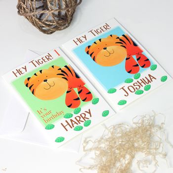 Personalised Hey Tiger! Any Occasion Card, 7 of 9