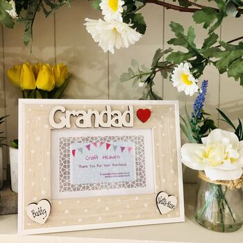 Personalised Grandad Photo Frame Father's Day Gift, 3 of 6
