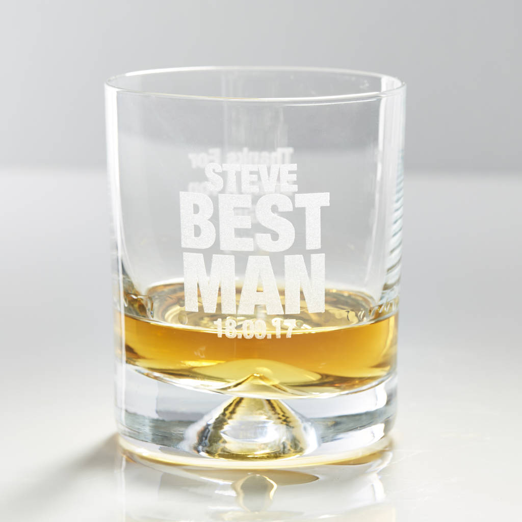 Personalised Best Man Whiskey Glass By Sophia Victoria Joy