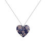 Jasmine Blue Floral Heart Necklace UK Made, thumbnail 1 of 2