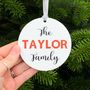 Family Name Christmas Tree Decoration Bauble, thumbnail 4 of 8