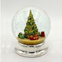 Personalised Christmas Tree Glitter Snow Globe With Sterling Silver Base, thumbnail 1 of 5