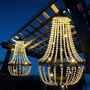 28' Tall Hanging Solar Powered Acrylic Crystal Chandelier Light Lantern Modern Outdoor Garden Meadow With 30 Cool White LED Lights For Yard, Patio And Gazebo Decorations, thumbnail 12 of 12
