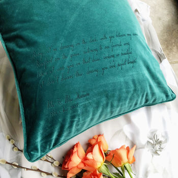 Velvet Favourite Quote Or Song Lyric Cushion, 9 of 12