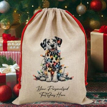 Personalised Dalmatian In Christmas Lights, 7 of 10