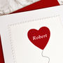 Heart Balloon Personalised Anniversary Card, thumbnail 5 of 7