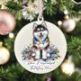 Personalised Husky In Christmas Lights, thumbnail 10 of 10