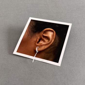 Flo Sculptural Drop Earrings – Modern Minimalist Sterling Silver, 9 of 10