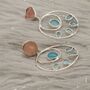 Rose Quartz Aqua Chalcedony Earrings, thumbnail 4 of 5