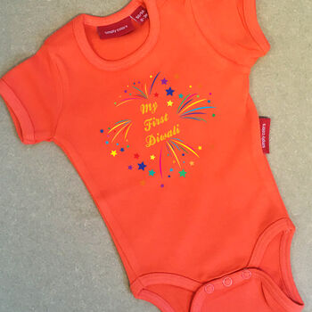 Personalised My First Diwali Babygrow, 2 of 7