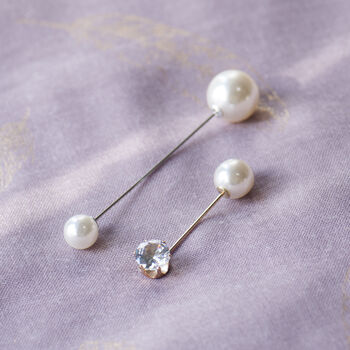 Faux Pearl Long Scarf Pin, 5 of 12