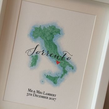 Personalised Map Of Italy, 2 of 2