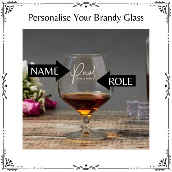 Personalised Father Of The Bride Brandy Glass, 4 of 5