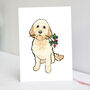 Festive Golden Doodle Christmas Card, thumbnail 3 of 7