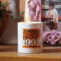 Personalised Tiger Print Birthday Candle, thumbnail 1 of 3