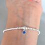 Sterling Silver September Birthstone Bracelet, thumbnail 2 of 10