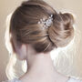Swarovski Crystal And Pearl Flower Wedding Hair Pin, thumbnail 2 of 3