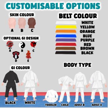 Personalised Karate, Judo, Ju Jitsu, Taekwondo Martial Arts Gi Collection Two People, 2 of 12