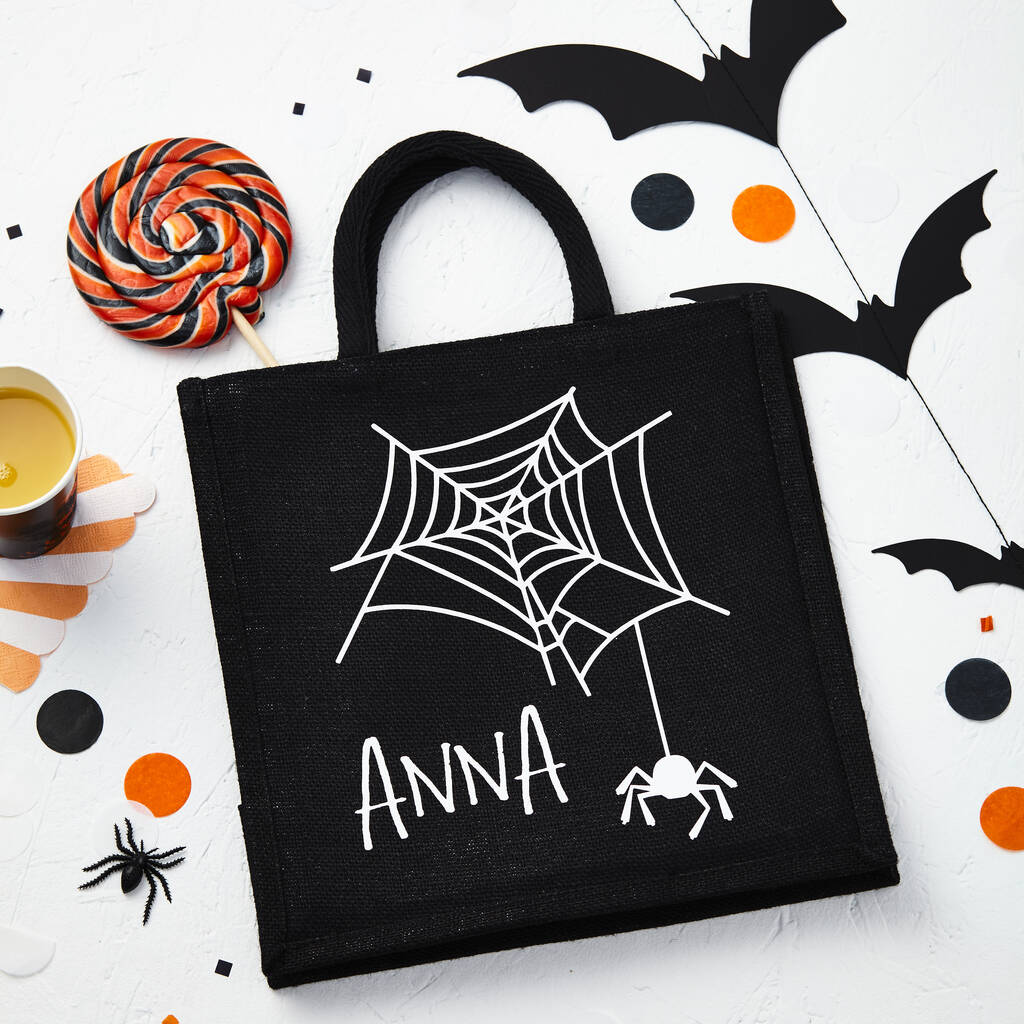 Personalised Halloween Spider Treat Bag By Tillyanna
