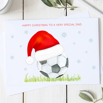 Personalised Dad Football Christmas Card, 2 of 2