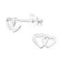 Hello Love Heart Sterling Silver Earrings, thumbnail 4 of 7