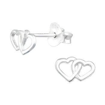 Hello Love Heart Sterling Silver Earrings, 4 of 7