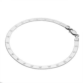 Sterling Silver Triple Herringbone Star Bracelet, 3 of 7
