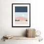 Pastel Geometric Scotland Highland Sunset Art Print, thumbnail 2 of 3