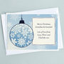 'Snowflake Bauble' Large Personalised Christmas Card, thumbnail 2 of 2