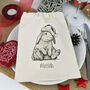 Personalised Rabbit Christmas Gift Bag, thumbnail 2 of 3