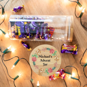 Personalised Christmas Advent Calendar Jar Gingerbread, 4 of 5