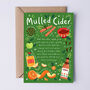 Festive Christmas Card, Mulled Cider Recipe Card, thumbnail 2 of 3