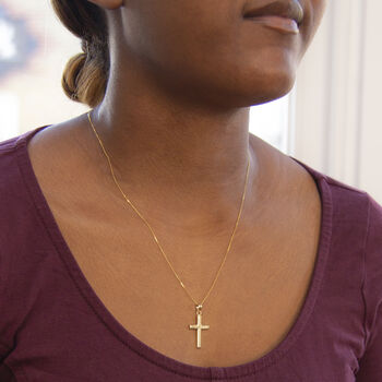 9ct Gold Cross And Chain Necklace, 3 of 4