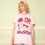 Stay Pawsitive Women's Dog Slogan T Shirt, thumbnail 4 of 5
