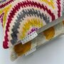 Oblong Ikat Velvet Cushion Multi Coloured Circles, thumbnail 9 of 9