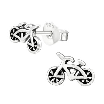 Sterling Silver Bike Earrings In A Gift Tin, 4 of 11
