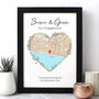 Personalised Map Print For Same Sex Couples, thumbnail 2 of 2
