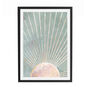 Sun Boho Green Metallic Gold Wall Art Print, thumbnail 5 of 7