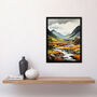 Glencoe Valley Scotland Mountain Range Art Print, thumbnail 2 of 3