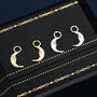 Sterling Silver Crescent Moon Face Hoop Earrings, thumbnail 8 of 12