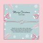 Merry Christmas Sister Bracelet, thumbnail 1 of 5