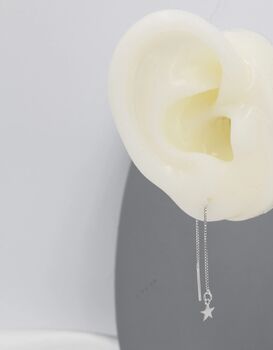 Sterling Silver Tiny Star Ear Threaders, 3 of 12
